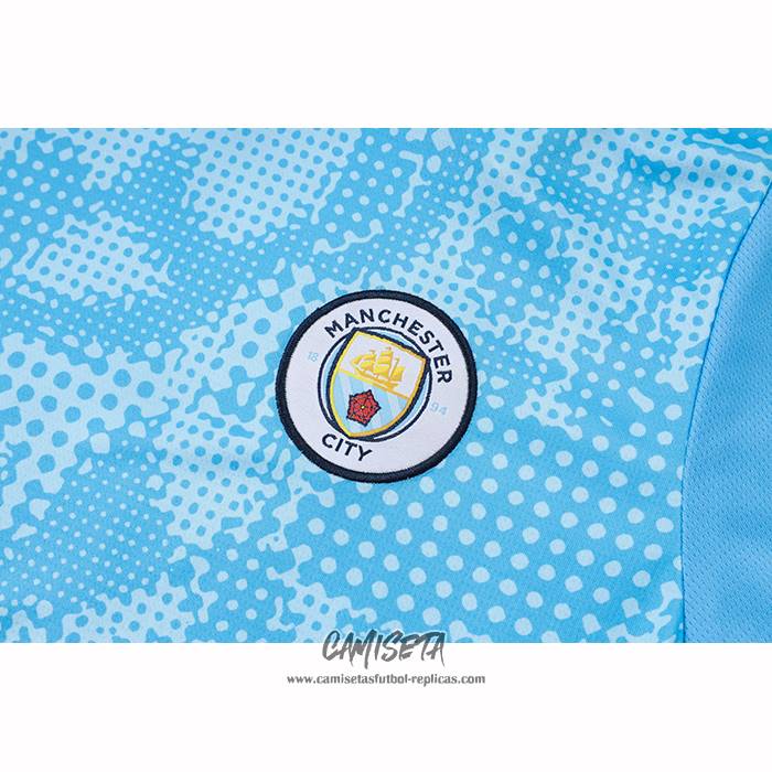 Chandal del Manchester City 2025-2026 Manga Corta Azul - Pantalon Corto